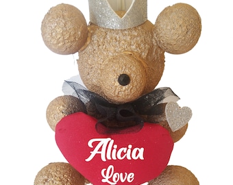Personalized loving bear. Personalized gift for men and women, Mother's Day, birthday, you just have to tell us the name to put.