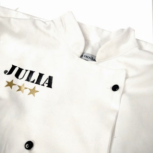 Cooking jackets for children. Personalized children's chef jacket. Chef hat and jacket set. Fully personalized gift image 7