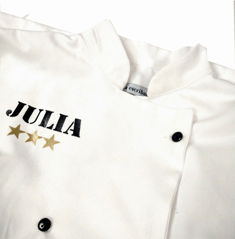 Kochjacken für Kinder. Personalisierte Kochjacke für Kinder. Set aus Kochmütze und Jacke. Vollständig personalisiertes Geschenk Bild 7