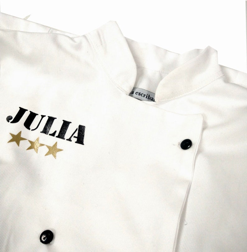 Chaquetas de cocina para niños. Chaqueta Chef de niño Personalizada. Conjunto de gorro y chaquetas cocinero. Regalo totalmente personalizado imagen 7