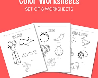 Color Worksheets for Kids, Printable Worksheets, PreK and Preschool