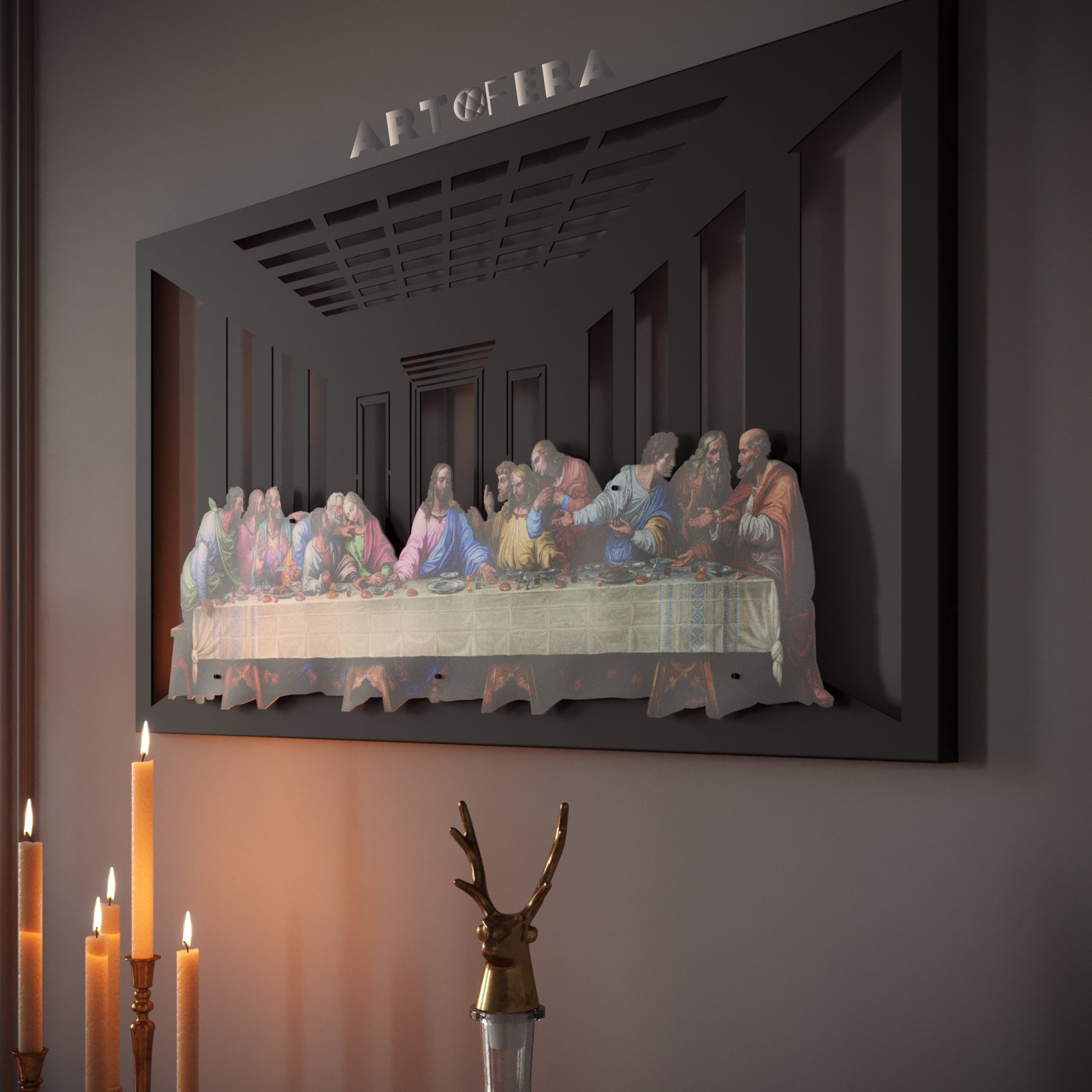 Jesus Last Supper Metal Wall Art by Leonardo Da Vinci Artwork Etsy