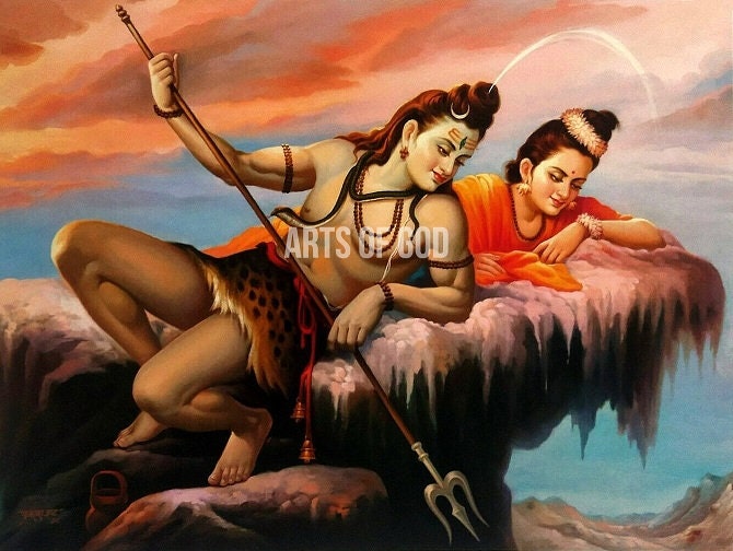 Lord Shiva Parvati Old Vintage Print Hindu God Poster - Etsy Israel Lord Shiva Parvati Old Vintage Print Hindu God Poster - Etsy Israel