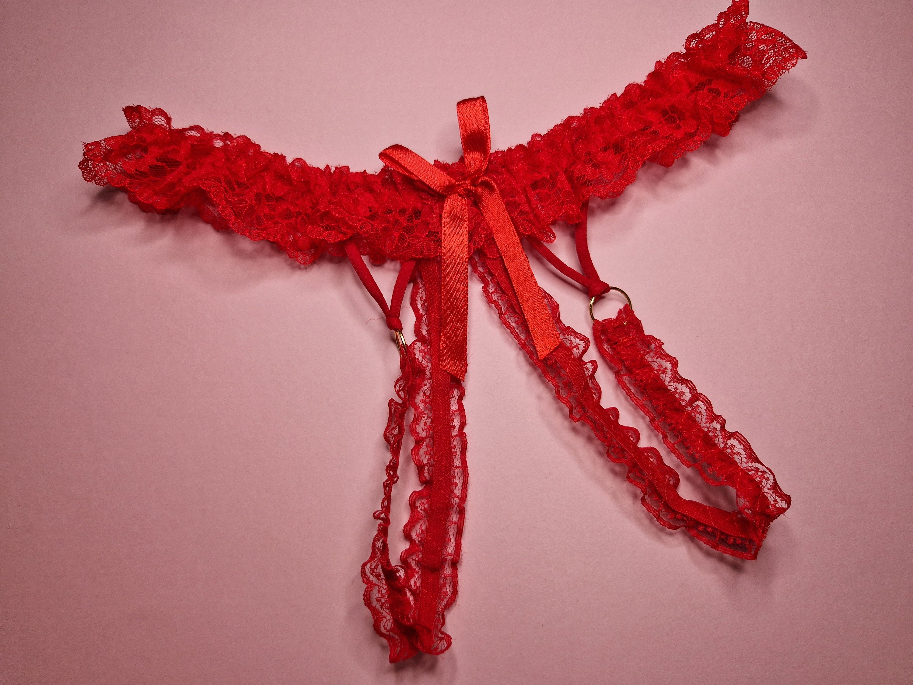 Sexy Red Crotchless Lace Panties - Etsy