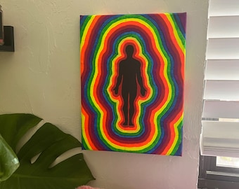 Neon body aura painting