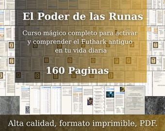 Puede incluir: Un documento PDF digital titulado "El Poder de las Runas" (El Poder de las Runas). El documento es un curso mágico completo para activar y comprender el antiguo Futhark en la vida diaria, con 160 páginas. Formato imprimible de alta calidad.