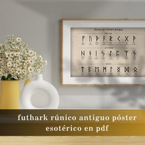 Elder Futhark Runes – Esoteric horizontal PDF poster