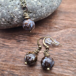 Fire Lace Opal Orbs Necklace / Earrings