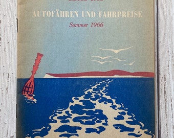 Summer 1966 National Travel Asociation of Denmark Car Ferries & Fares Booklet