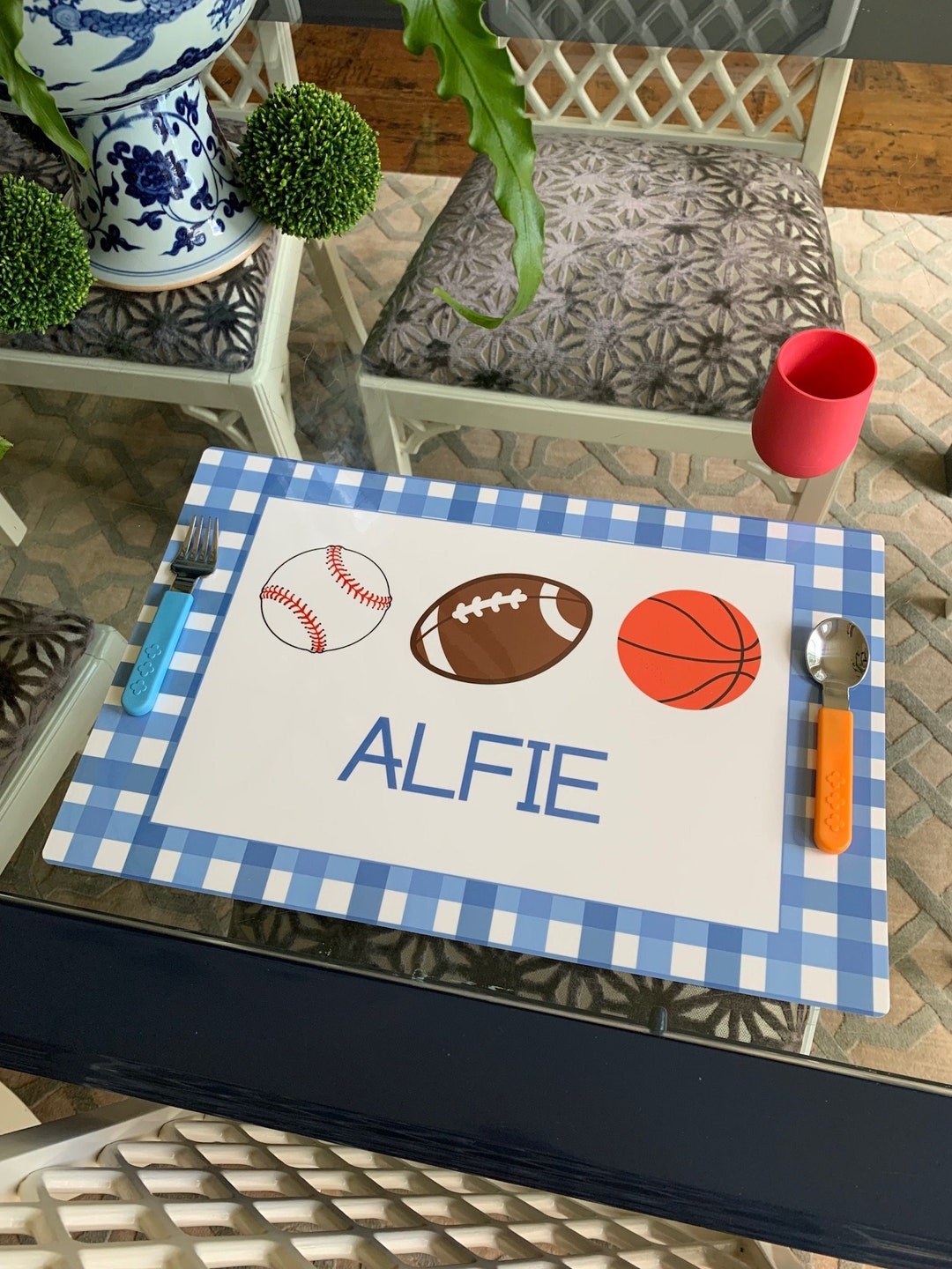 Personalized Kids Placemat, Toddler Placemat, Toddler Boy Gift, Custom