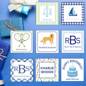Kids Gift Tags, Kids Gift Stickers, Boys Gift Stickers, Boy Gift Tags, Personalized Gift Stickers, Personalized Birthday Tag