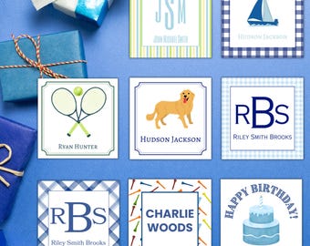 Kids Gift Tags, Kids Gift Stickers, Boys Gift Stickers, Boy Gift Tags, Personalized Gift Stickers, Personalized Birthday Tag