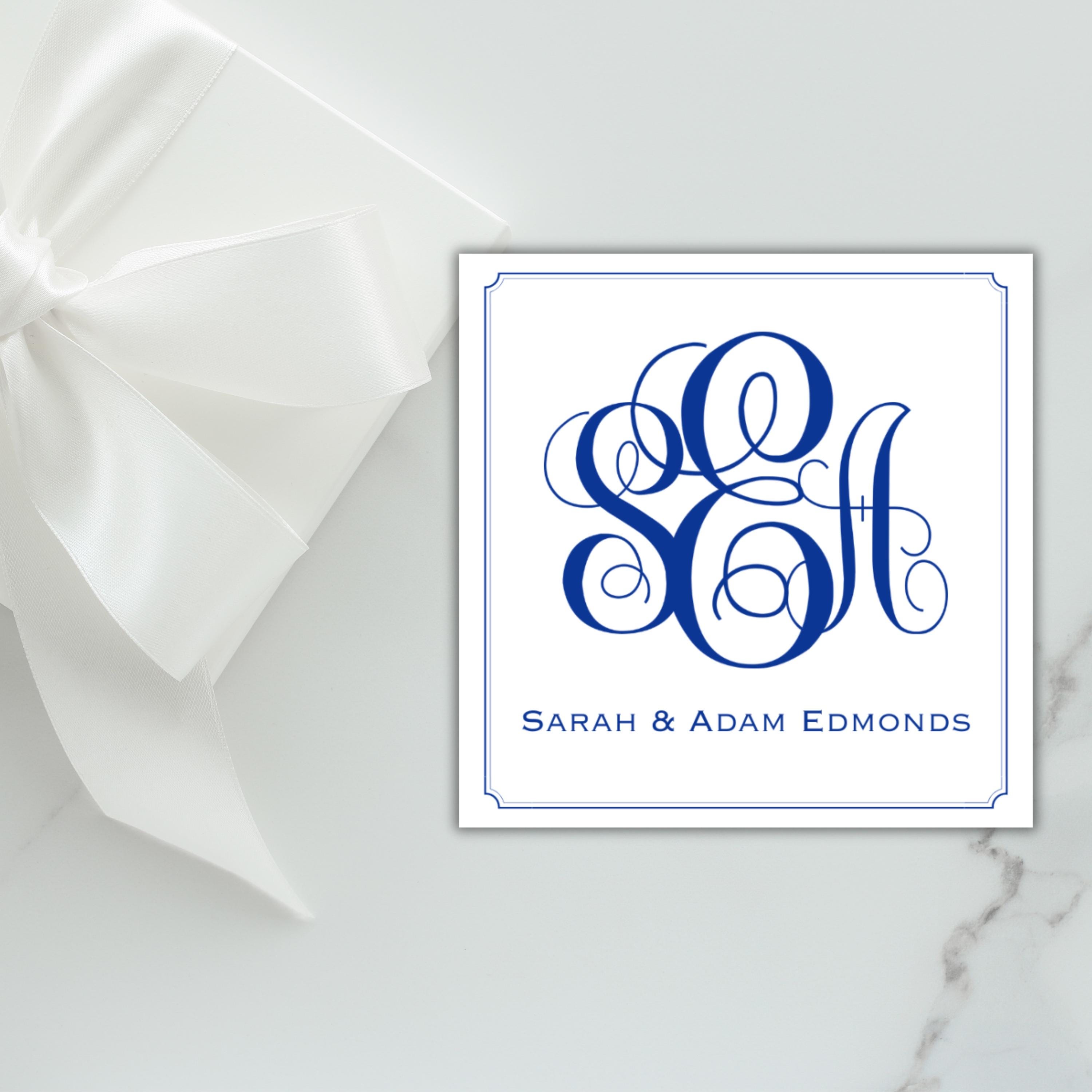 Monogram Tag Gift Tags, Monogrammed Tag, Personalized Gift Tags, Calling Cards, Gift ...