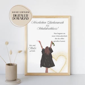 Remise des diplômes, Fille, Cadeau unique, Remise des diplômes 2025, Cadeau de dernière minute, Cadeau en espèces, Carte de remise des diplômes, Carte