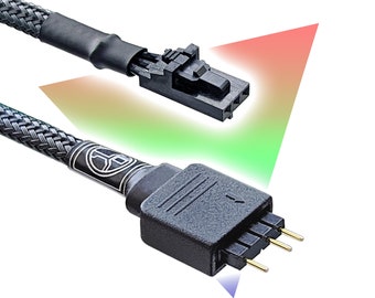 Adaptador Corsair RGB para ARGB padrão de 3 pinos e 5 V (macho/fêmea)