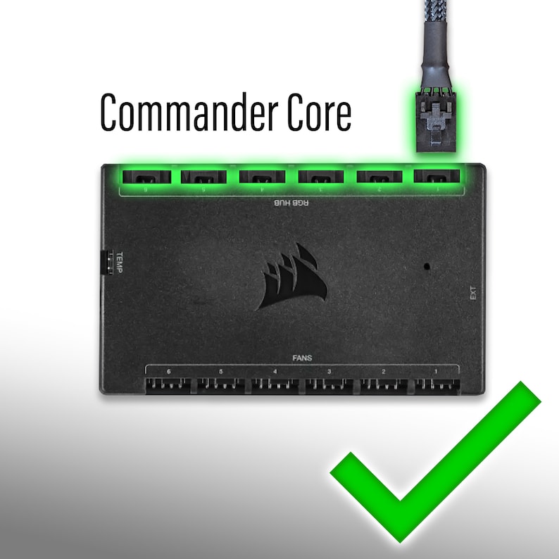 Angitu Cable Adaptador Divisor Corsair RGB De 3 Pines Y 4 Pines Para