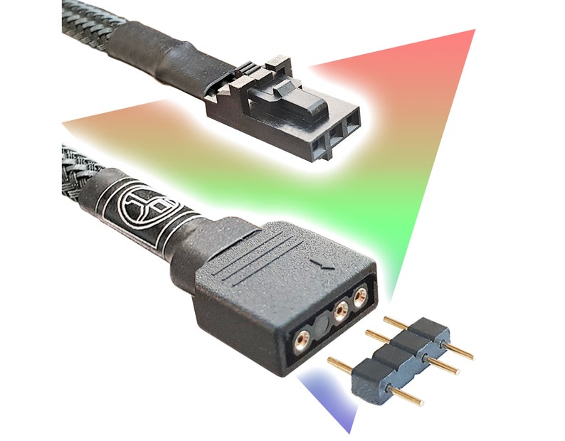 4pin rgb auf standard argb 3 pin 5v adapter