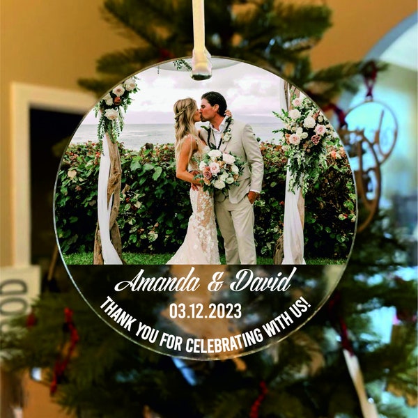 Acrylic Wedding Favors, Bulk Wedding Favors, Personalized Ornament Engagement, Acrylic Ornaments, Wedding Party Favors, Bridal Shower Favor