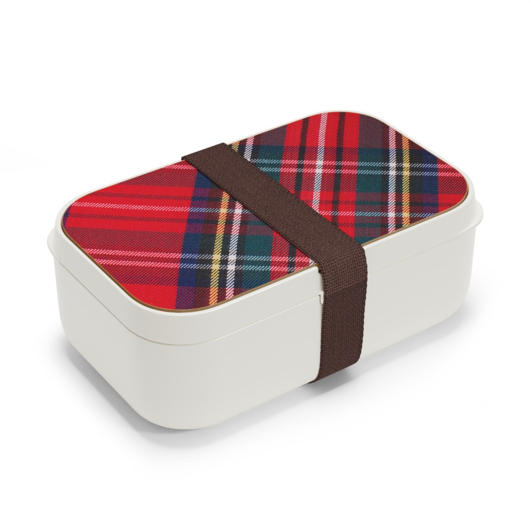 Plaid Picnic Box, Tartan Bento Lunch Box, Gingham Picnic, Gingham Lunch