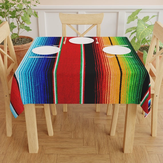 Serape Fabric Serape Tablecloth No Iron Tablecloth Etsy