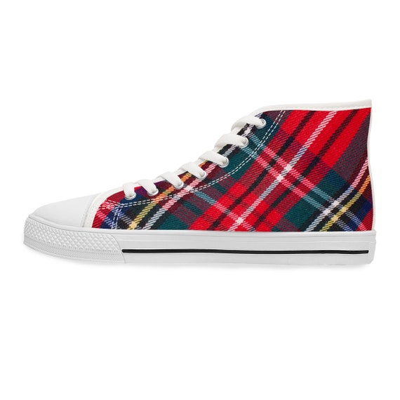 Red tartan plaid shoes store