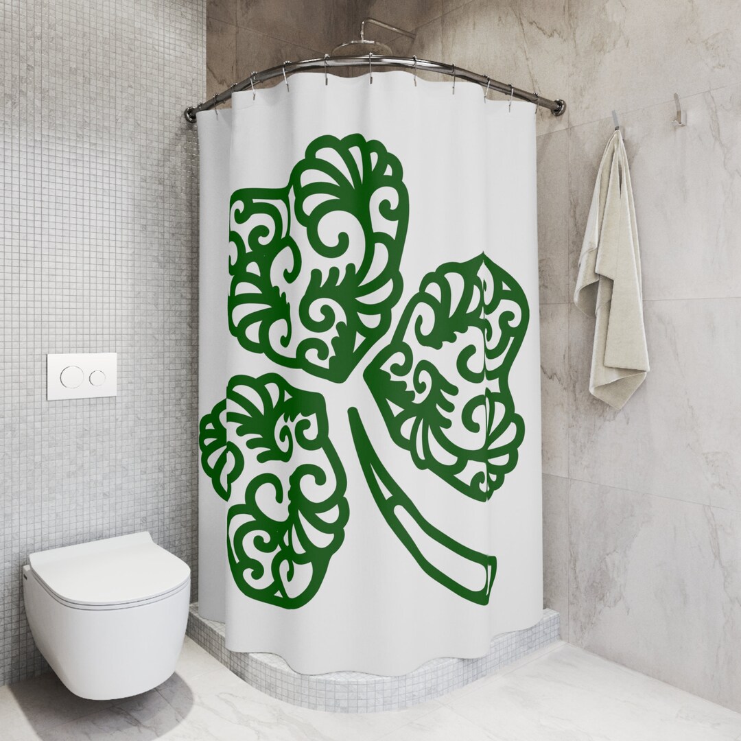 Celtic Shower Curtain, Shamrock Shower Curtain, Patriotic Shower Curtain, Ireland Shower Curtain