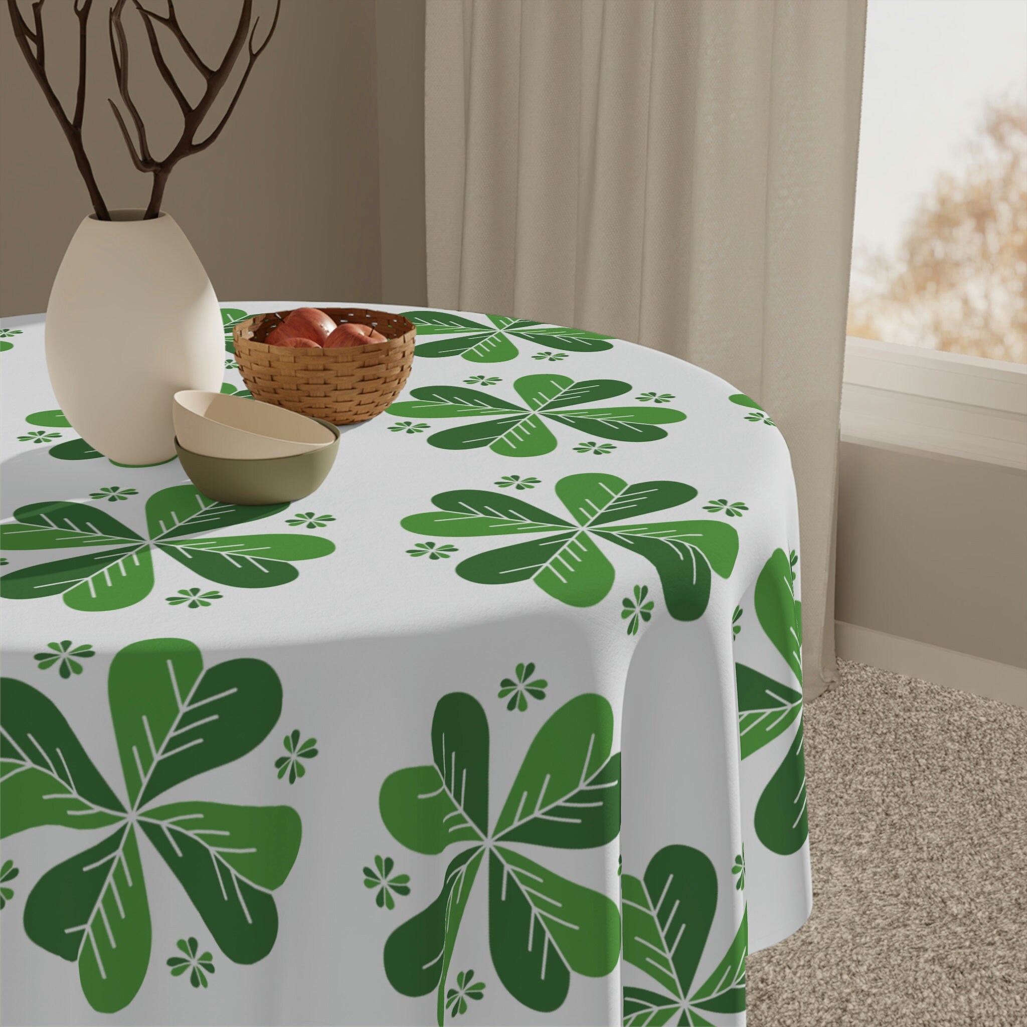 Irish Tablecloth, St. Patricks Day Tableware, Patty's Day Tablecloth