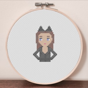 Friends Monica Catwoman Cross Stitch Pattern