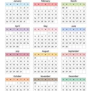 Planificador digital diario, semanal y mensual / Plantillas de planificación imprimibles / Organización sencilla