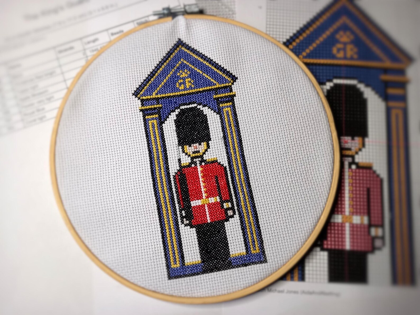 King's Guard Cross Stitch Pattern, British Royal Family Embroidery ...