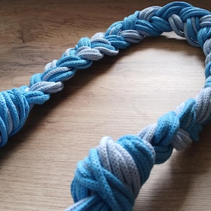 Durable Blue Rope Dog Toy, Strong Tug Toys For Dogs, Handmade Puppy Pull Toy, Braided Dog Toy
