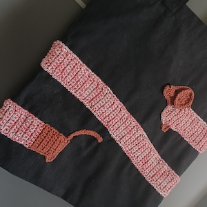 Handmade Dachshund Tote Bag, Sausage Dog Shopping Bag, Cotton Shoulder Bag