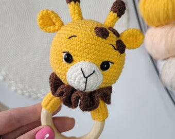 Giraffe Spielzeug Rassel häkeln Babyshower Geschenk Neugeborene Baby erste Spielzeug Sensorische Entwicklung niedlichen Spielzeug Erstes Weihnachtsgeschenk Neue Eltern Geschenk Giraffe