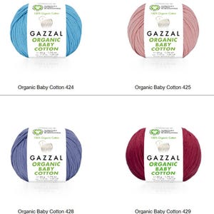 Organic Baby Cotton Yarn: Soft, Natural Fiber - 50g Ball