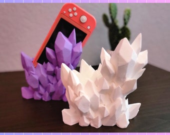 Aesthetic Crystal Switch Lite Dock | + Charger Holder | Holoprops