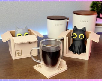 Original Cat Box Coaster Set | WATCHoutLOUD