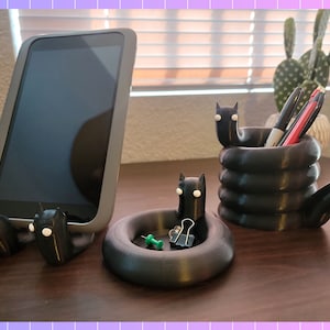 Long Cat Desk Set Organizer | 3D Print | Holoprops
