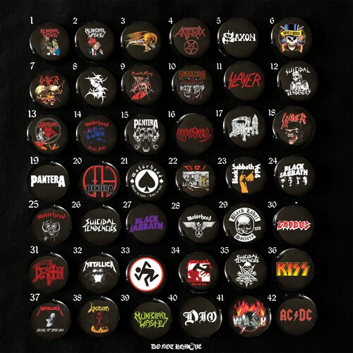 Heavy Metal Hard Rock Pinback Button Pins Band Pins Music Etsy