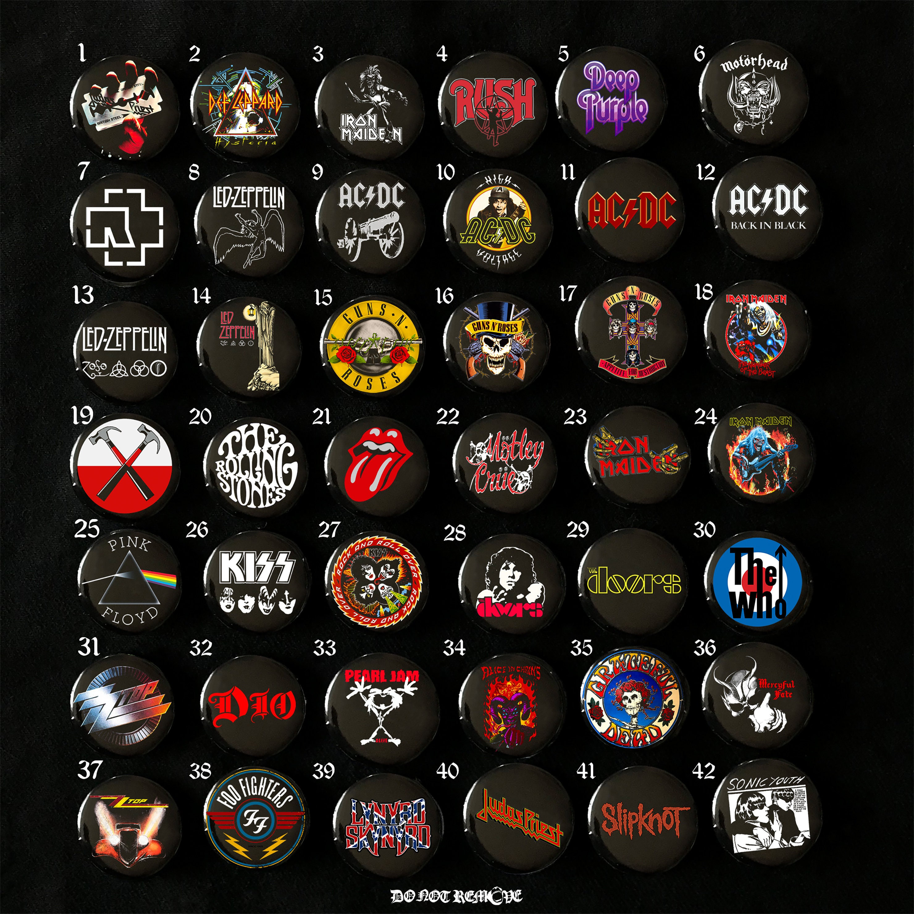 ThePinnedPh BAND Button Pin Collection
