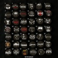 Black Death Metal pinback button pins, Band Pins, Music Pins, DIY Pins 25mm product logo