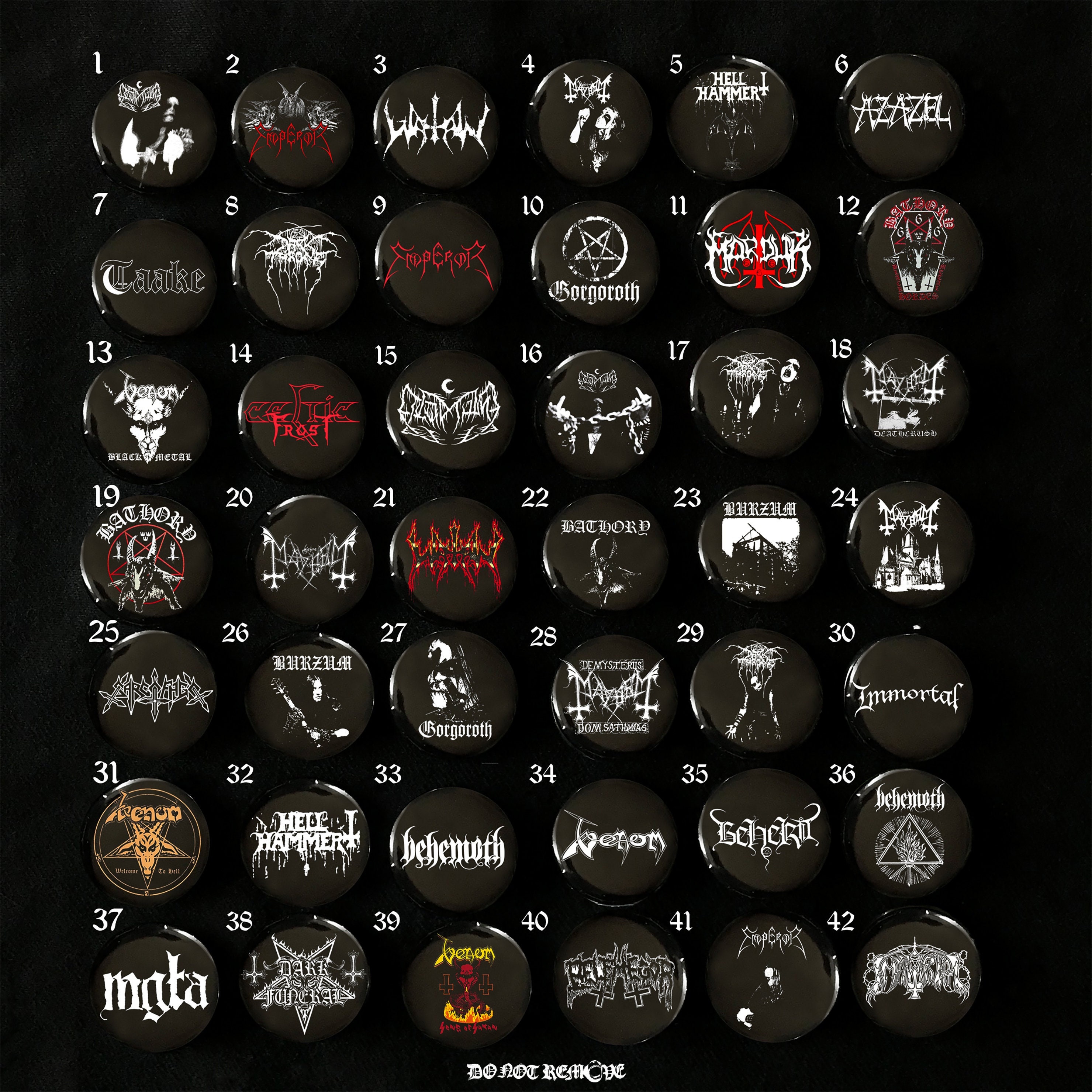 Metalcore band buttons (1Inch, mixed lots, heavy metal, pins, deathcore,  badges) 