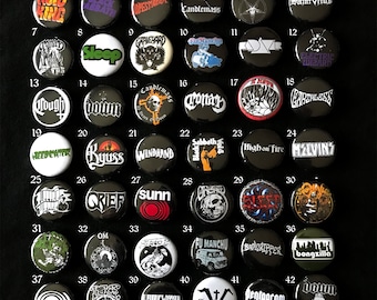 Épingles en métal Heavy Metal Hard Rock Doom Stoner, épingles de groupe, épingles à musique, épingles de bricolage 25 mm