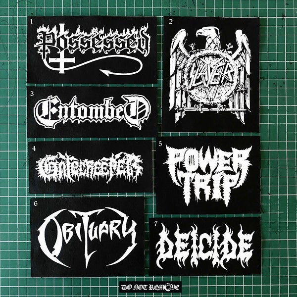 Death Black Heavy Metal Patches, Punk Patches, DIY Patches, Screen Printing Patches