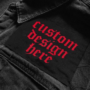 CUSTOM PATCHES one color, one design for your band, punk patches, heavy metal patches, diy patches, screen printing patches