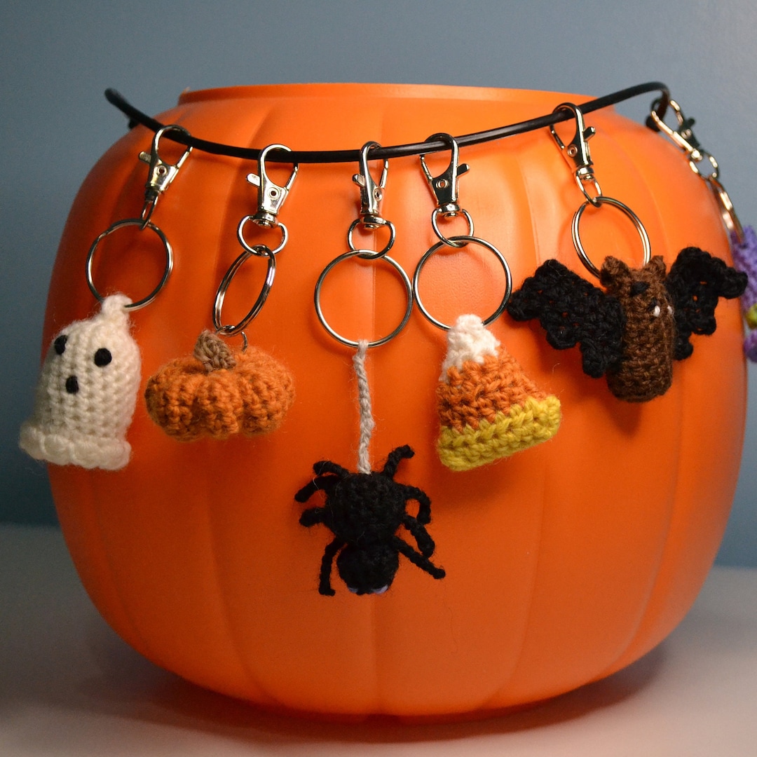 Halloween Keychains Keychains Crochet Halloween Fall Etsy
