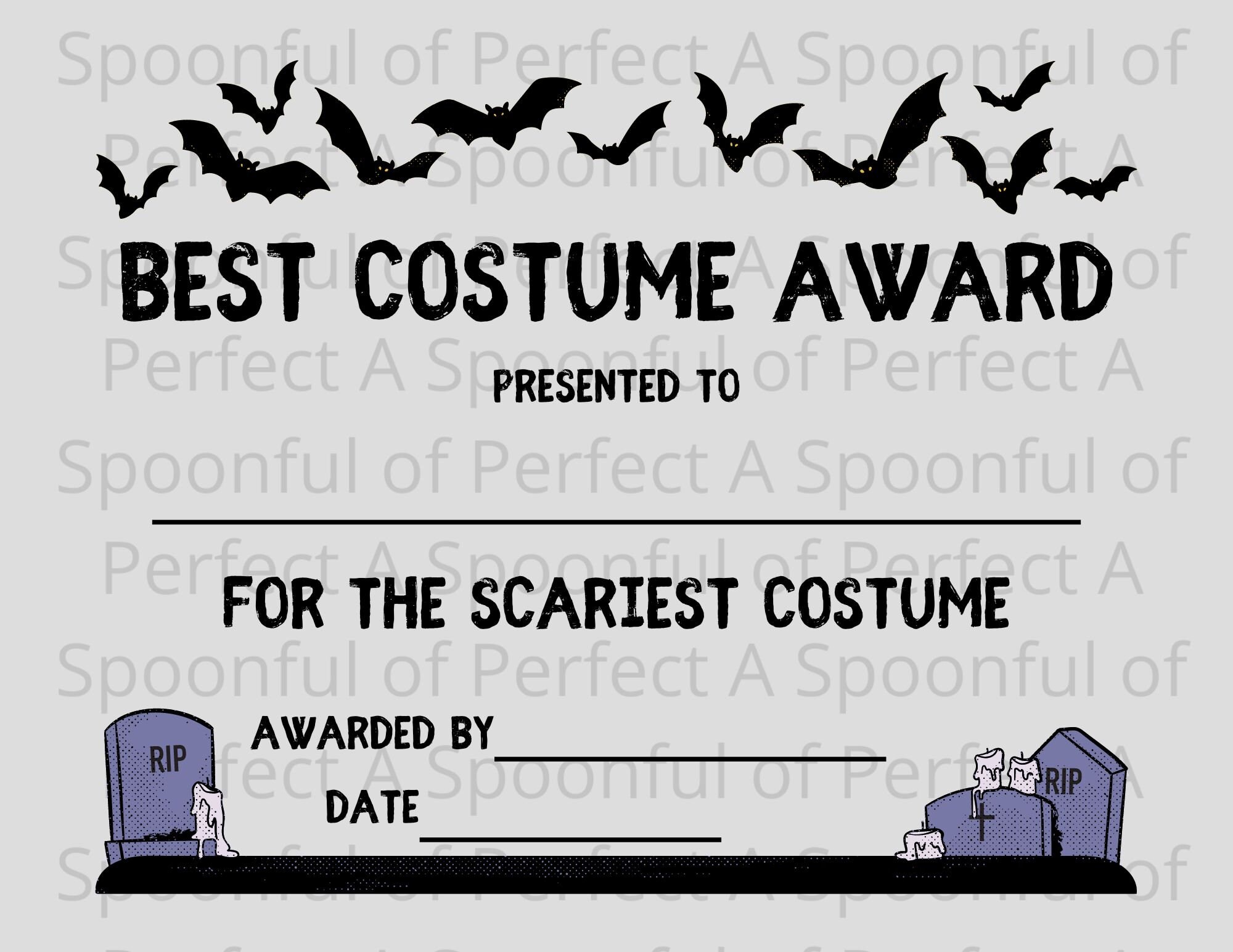 Graveyard Themed Halloween Party Costume Contest Kit - Easy Digital ...