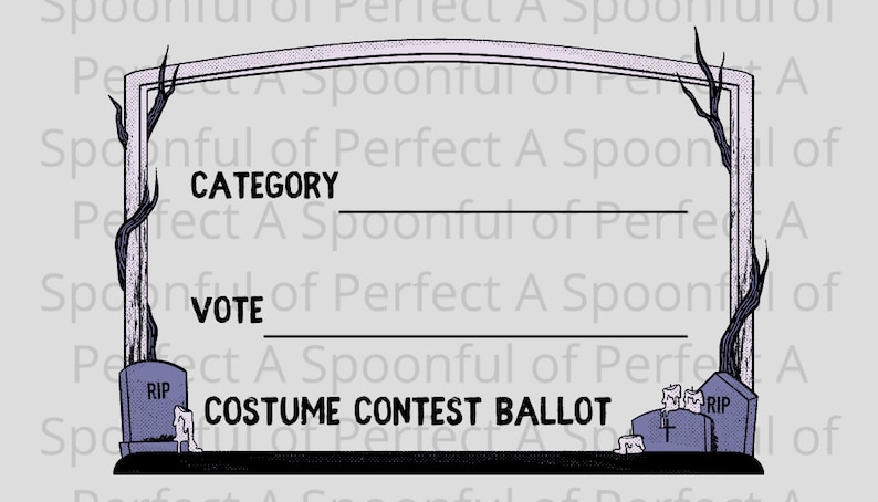Graveyard Themed Halloween Party Costume Contest Kit - Easy Digital ...