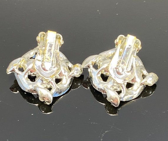 Vintage Earrings - Rhinestone Earrings - Mid Cent… - image 4