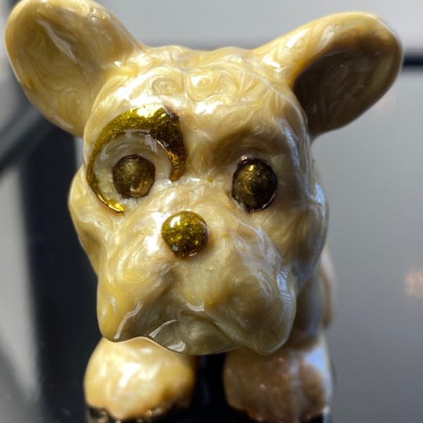 Dog - Edgar Berebi Dog ‘Fido’ Gold Pearl Opalescent Figurine - Limited Edition