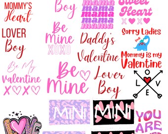Paquete de San Valentín / 24 png / Digital / Amor / Corazón / Primer San Valentín /